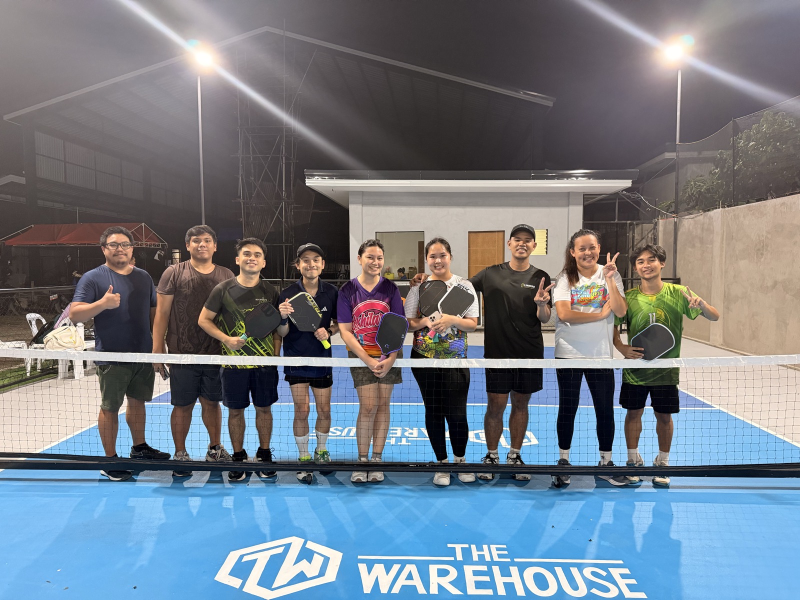 Open play at The Warehouse pickleball court