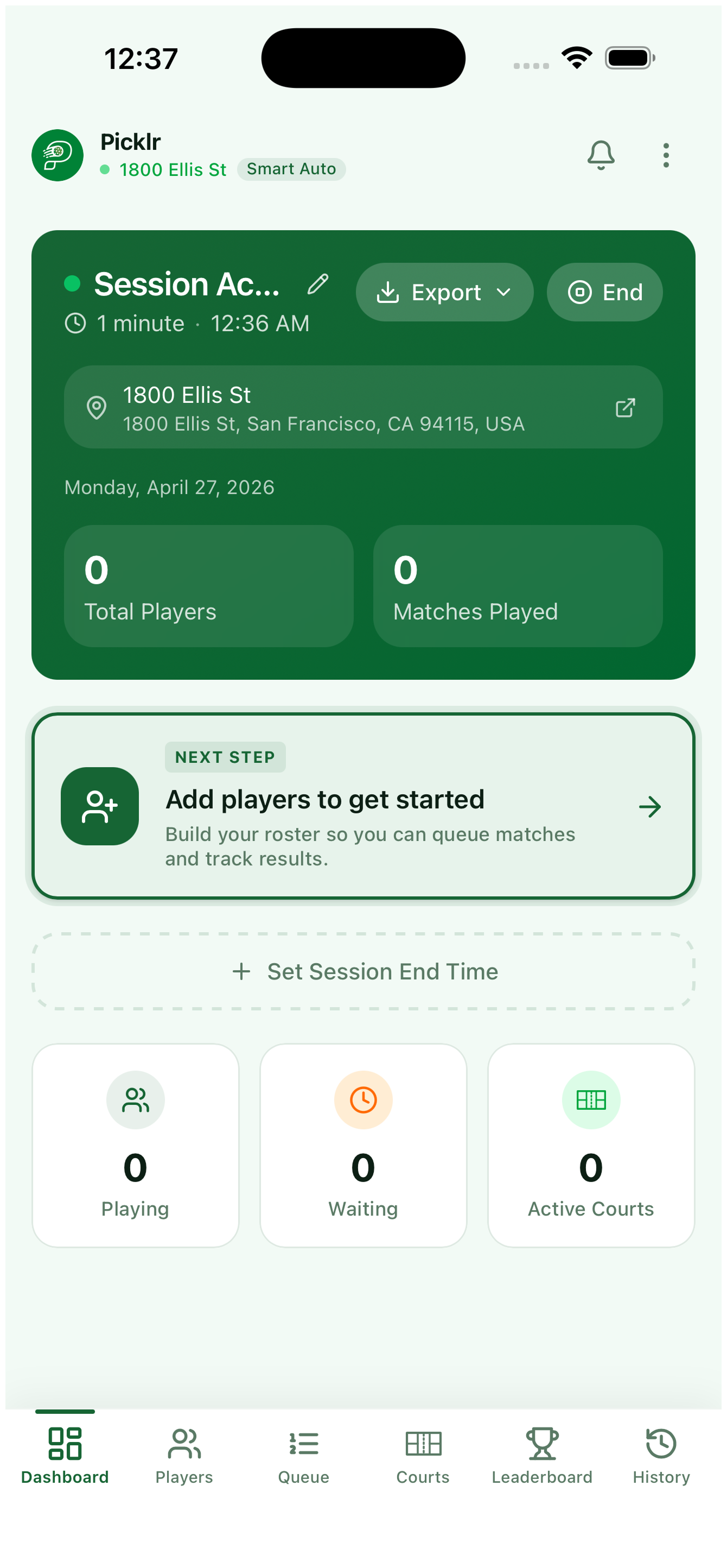 5. Add players — view 1