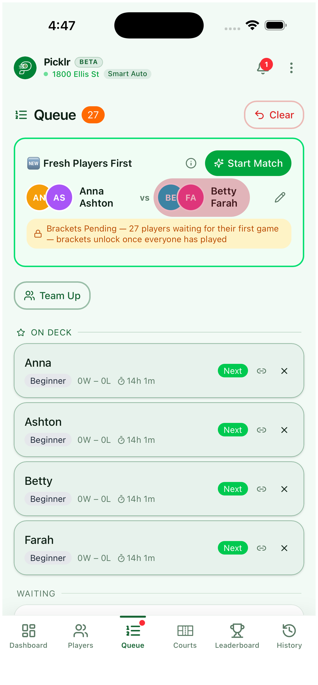 9. Build or edit a team — view 3