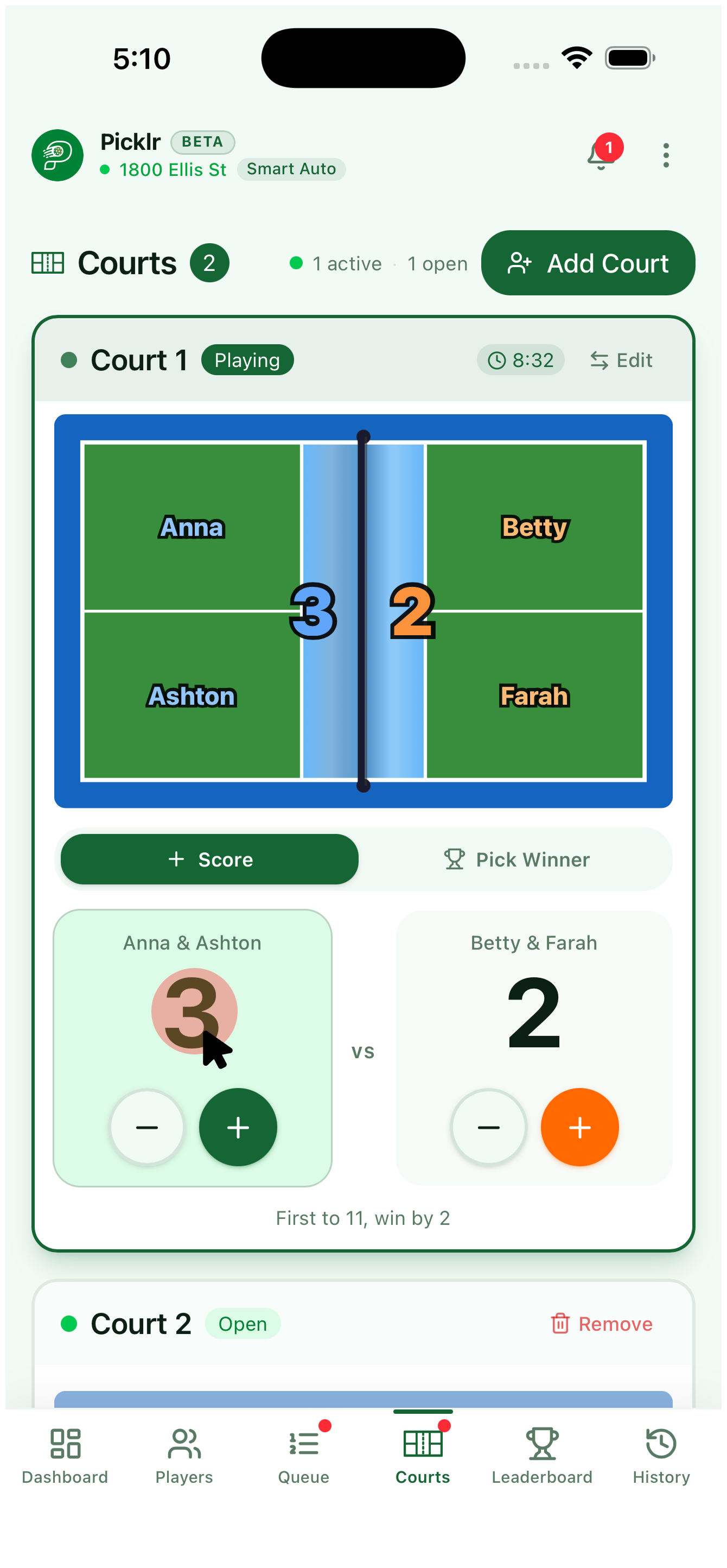 12. Add a score — view 3