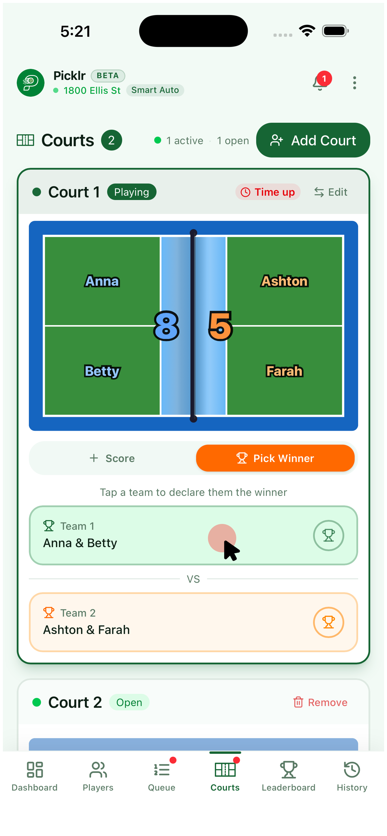 14. Confirm the winner — view 2